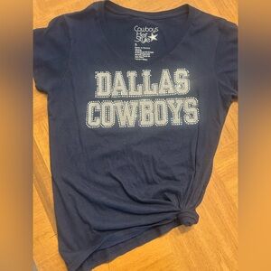 Cowboys Star Women's Navy Blue T-Shirt